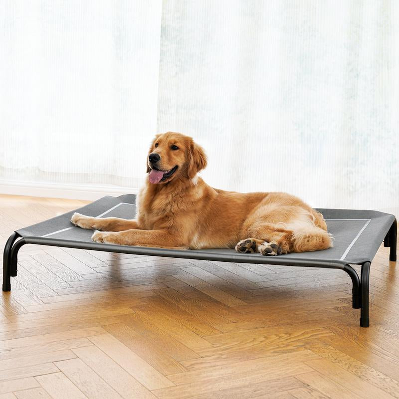 Elevated Dog Bed for Large Dogs – Cooling, Breathable Mesh Pet Cot with Durable Frame, Indoor & Outdoor Raised Dog Mat for Joint Support & Easy Cleaning