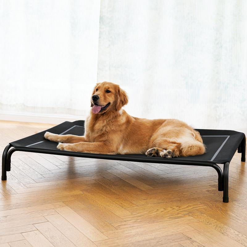 Elevated Dog Bed for Large Dogs – Cooling, Breathable Mesh Pet Cot with Durable Frame, Indoor & Outdoor Raised Dog Mat for Joint Support & Easy Cleaning